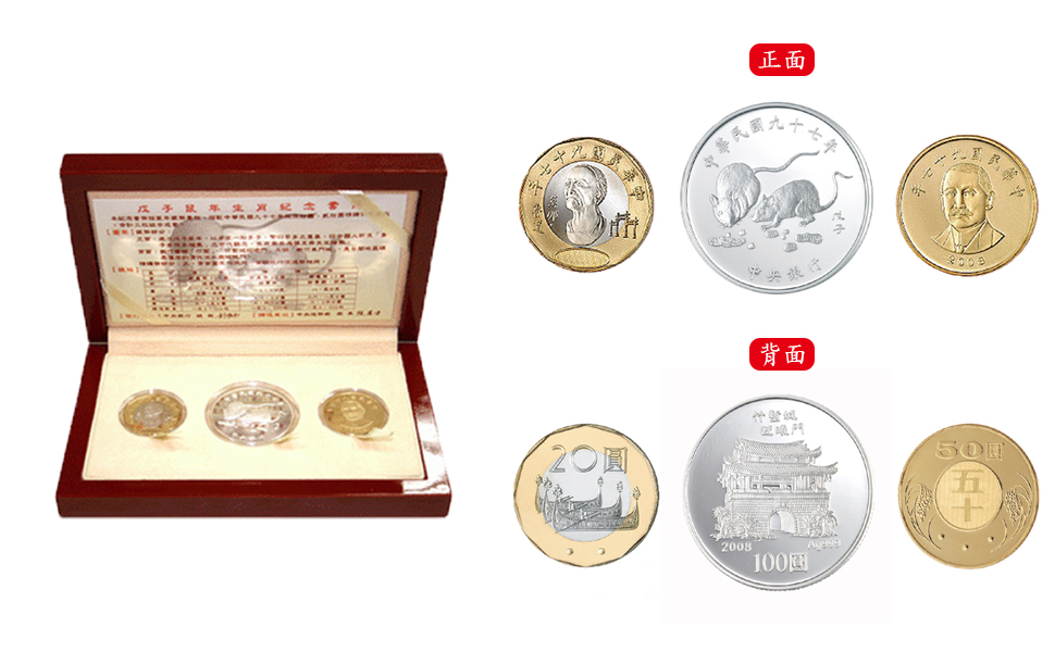 Commemorative Coin Set for 2008, the Chinese Zodiac Year of the Rat