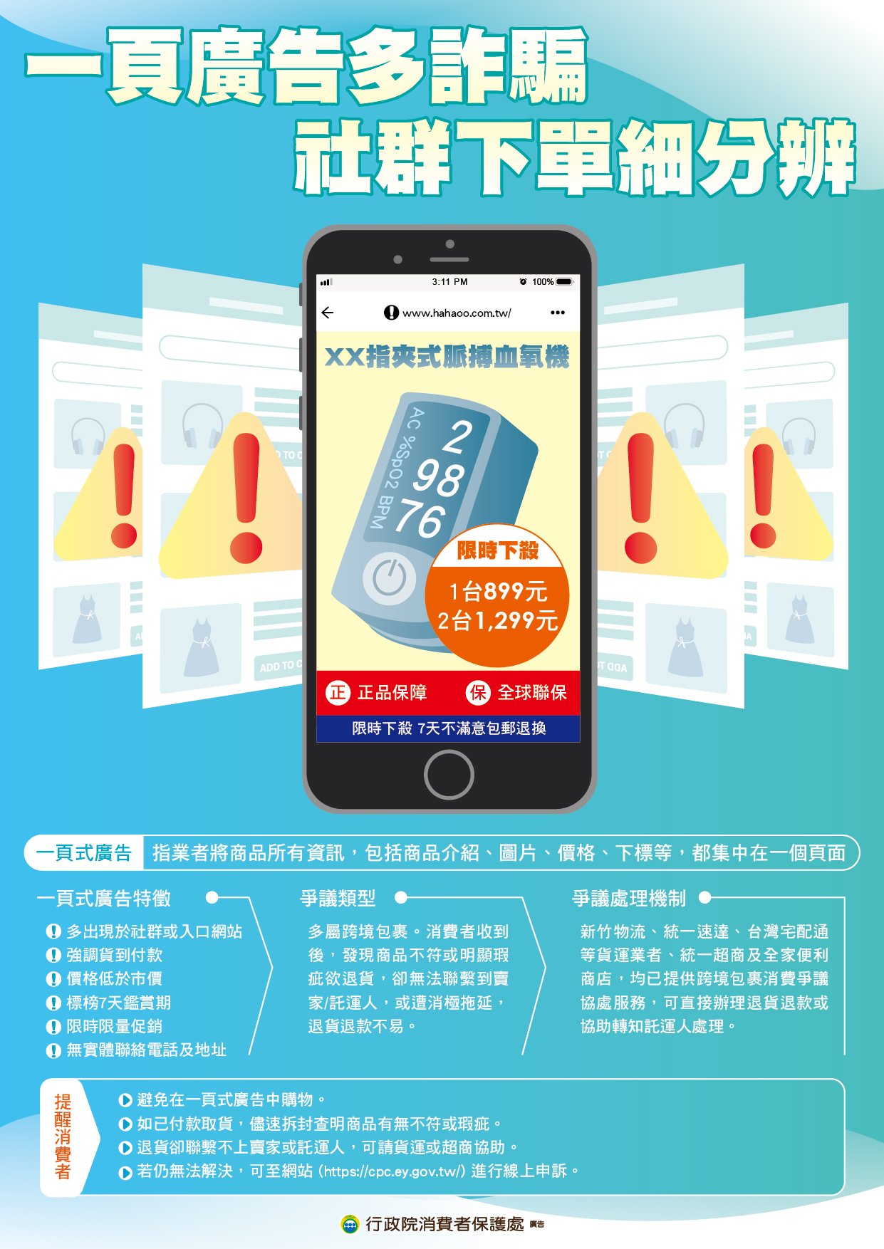 消費者保護宣導-一頁式廣告